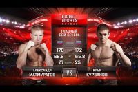 Видео боя Александр Матмуратов - Илья Курзанов Fight Nights Global 62