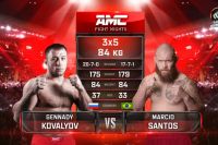 Видео боя Геннадий Ковалев – Марсио Сантос AMC Fight Nights 111