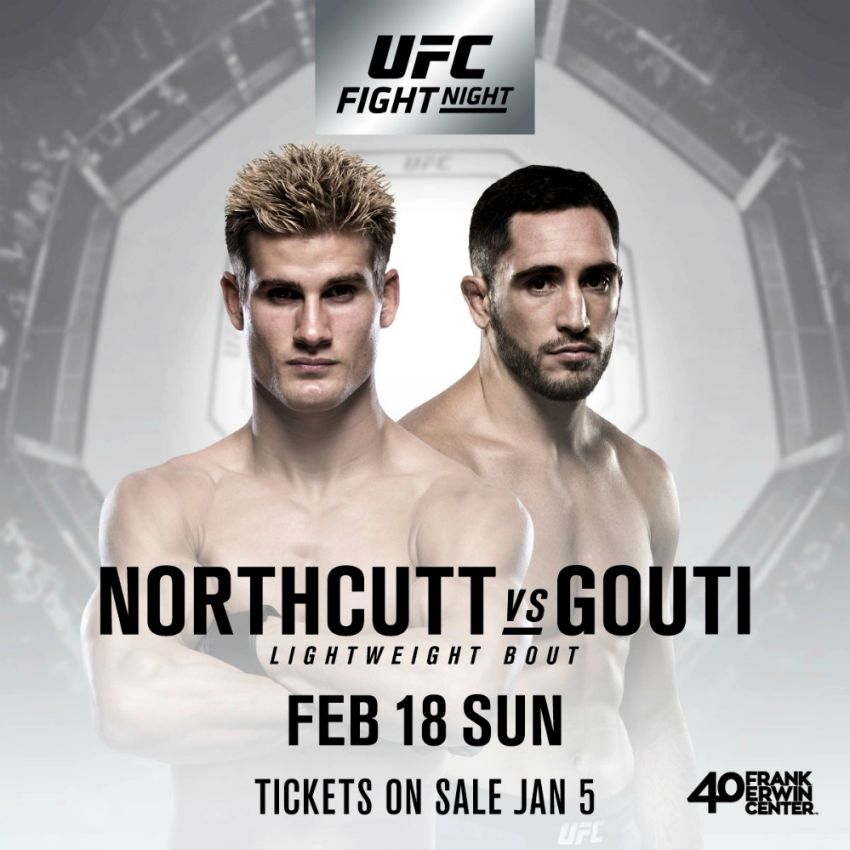 Видео боя Сейдж Норткатт - Тибо Гоути UFC Fight Night 126