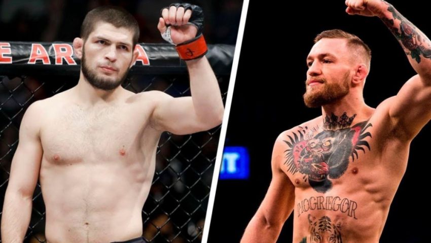 UFC спрашивает у фанатов: "Кто лучше забил мяч в кольцо - Хабиб или Конор?"