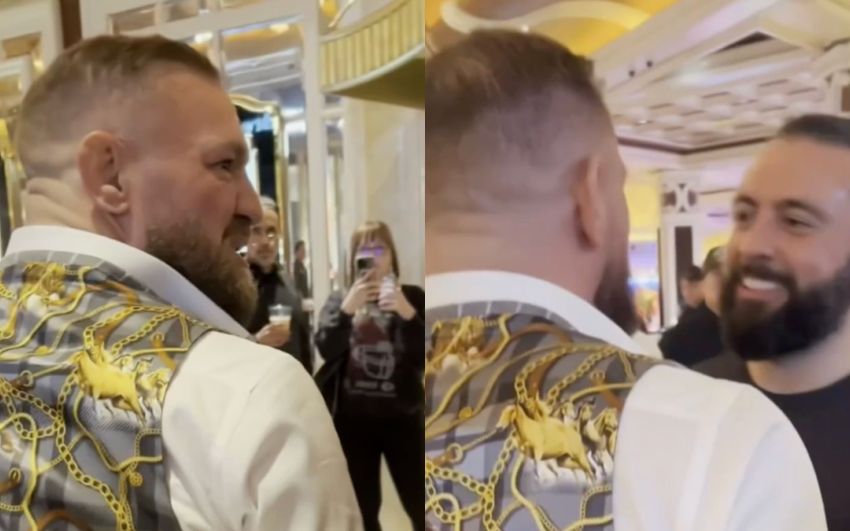 Конор МакГрегор плюнул в лицо болельщику Хабиба: видео