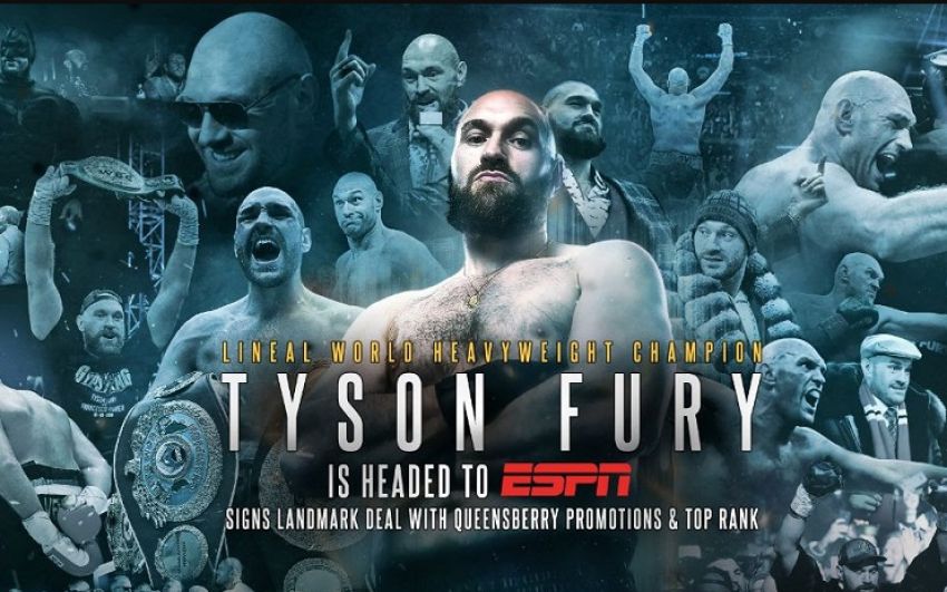 Тайсон Фьюри и промоутер Фрэнк Уоррен подписали соглашение с Top Rank и ESPN