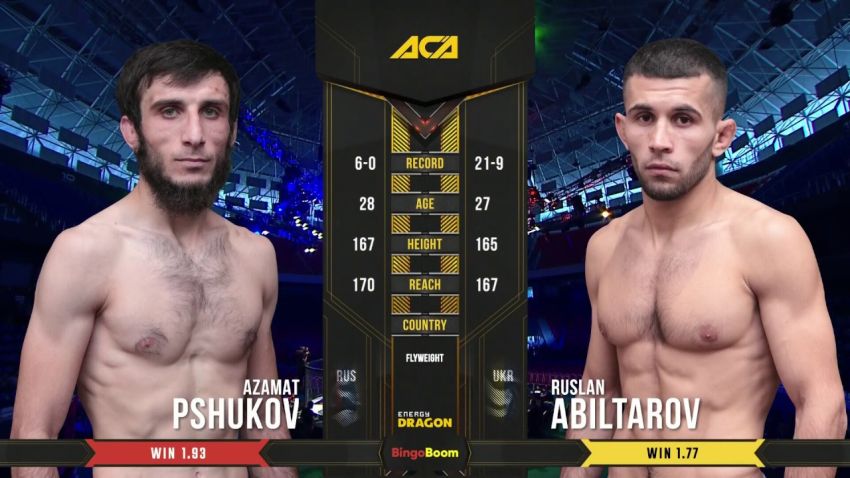 Видео боя Азамат Пшуков - Руслан Абильтаров на ACA 98 - Fight Day