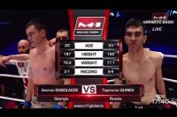 Видео боя Амиран Гоголадзе - Таймураз Гуриев M-1 Challenge 92