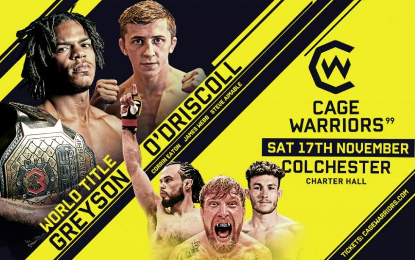 Прямая трансляция Cage Warriors 99: Натан Грейсон – Блэйн О’Дрисколл