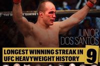 Рекорд UFC по количеству побед подряд в тяжелом весе принадлежит Джуниору Дос Сантосу