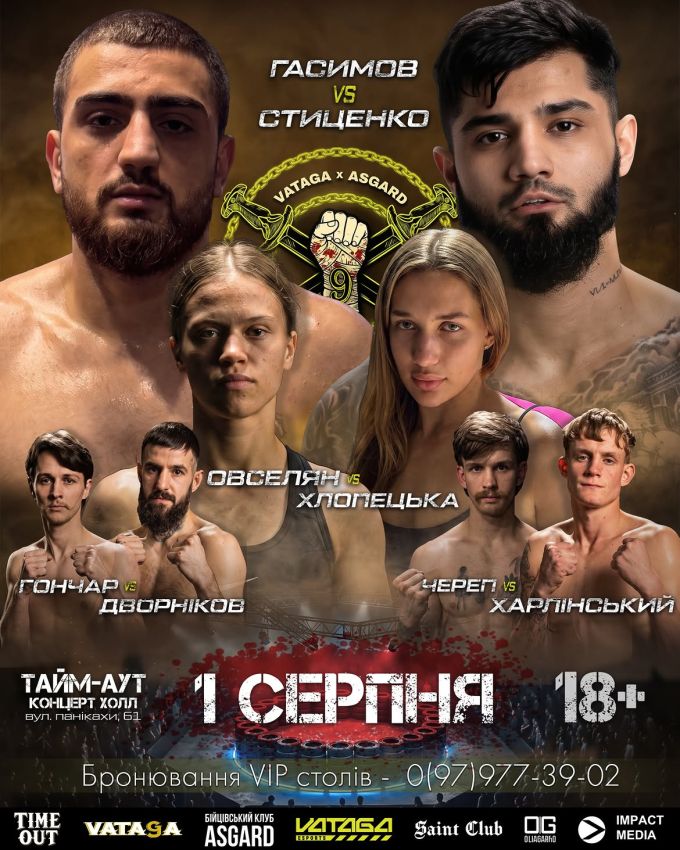 Результаты турнира VATAGA x ASGARD - Bare Knuckle 2