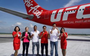 AirAsia отметила партнерство с UFC запуском брендованного аэробуса
