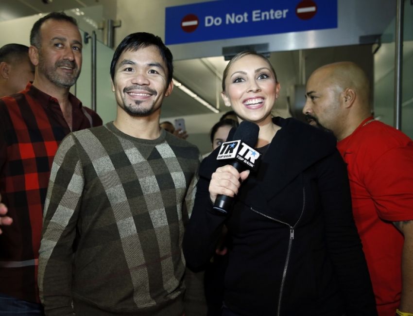 Manny Pacquiao Hits Los Angeles for Bradley Presser