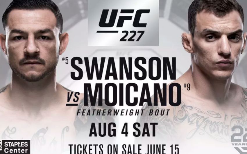 Бой Каба Свонсона и Ренато Мойкано состоится на турнире UFC 227 в Лос-Анджелесе