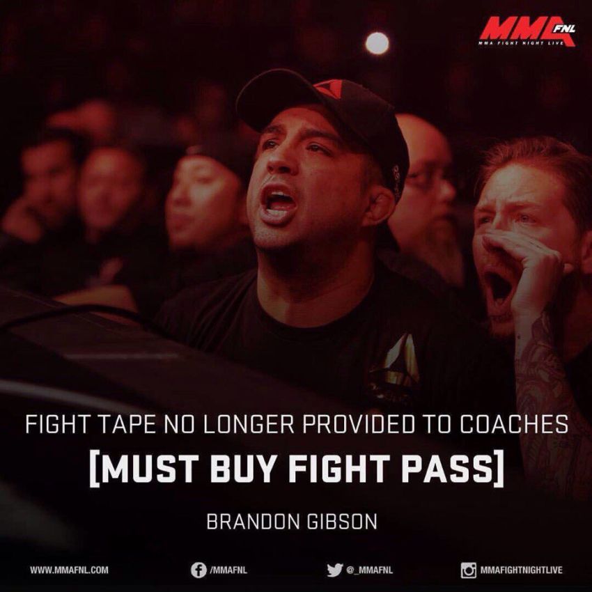 UFC прекратили снабжать бойцов и тренеров бесплатными записями боев, теперь придется платить