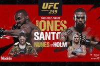 Файткард турнира UFC 239: Джон Джонс - Тиаго Сантос, Аманда Нуньес - Холли Холм