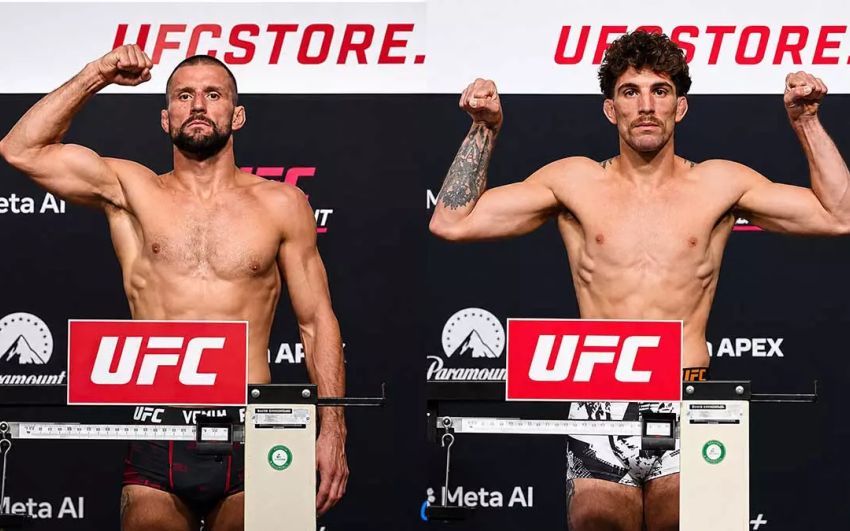 Результаты взвешивания турнира UFC Fight Night 284