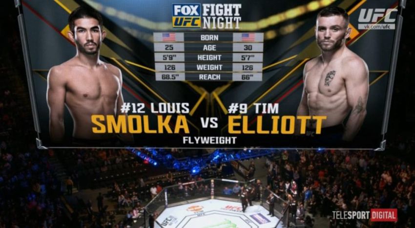 Видео боя Тим Эллиотт - Луис Смолка UFC on Fox 24