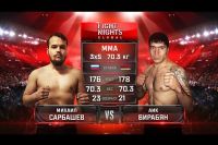 Видео боя Аик Вирабян - Михаил Сарбашев Fight Nights Global 65