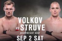 Бонусы турнира UFC Fight Night 115: Волков, Штруве, Тайсумов, Магомедшарипов получили по $50 тыс. 