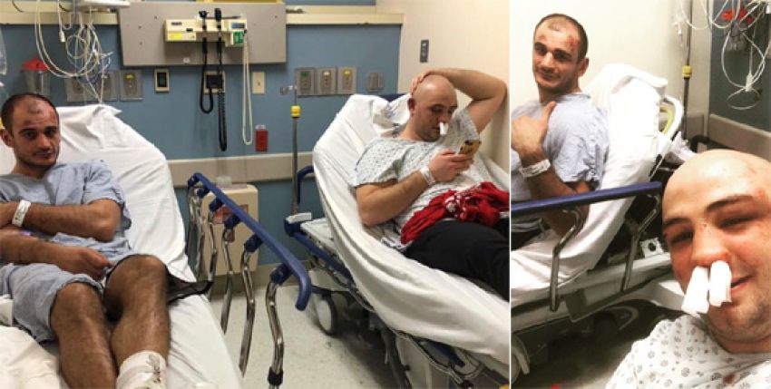 Фото: Адам Ковнацкий и Яго Киладзе лежат в больнице после боя