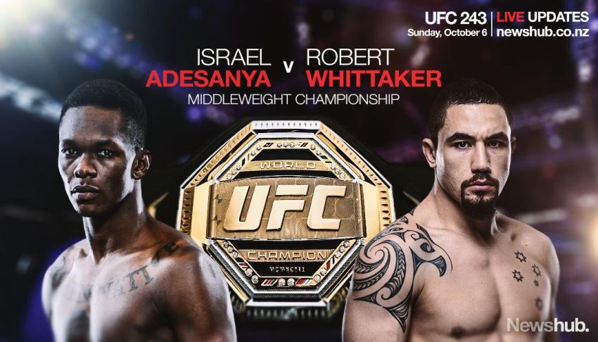 Где смотреть UFC 243: Роберт Уиттакер - Исраэль Адесанья