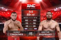 Видео боя Казбек Саидалиев - Дмитрий Андрюшко AMC Fight Nights 103