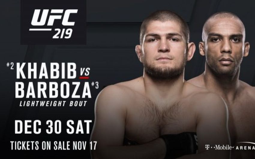 Бой Нурмагомедов - Барбоза назначен со-главным событием турнира UFC 219
