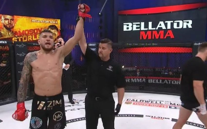 Ярослав Амосов в напряженном бою побеждает Логана Сторли на Bellator 252