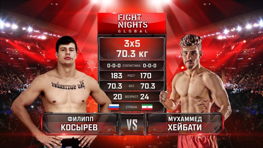 Видео боя Филипп Косырев - Мохаммед Хейбати Fight Nights Global 94