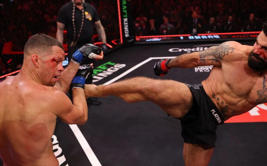 Майк Перри досрочно победил Нейта Диаса на MVP MMA 1