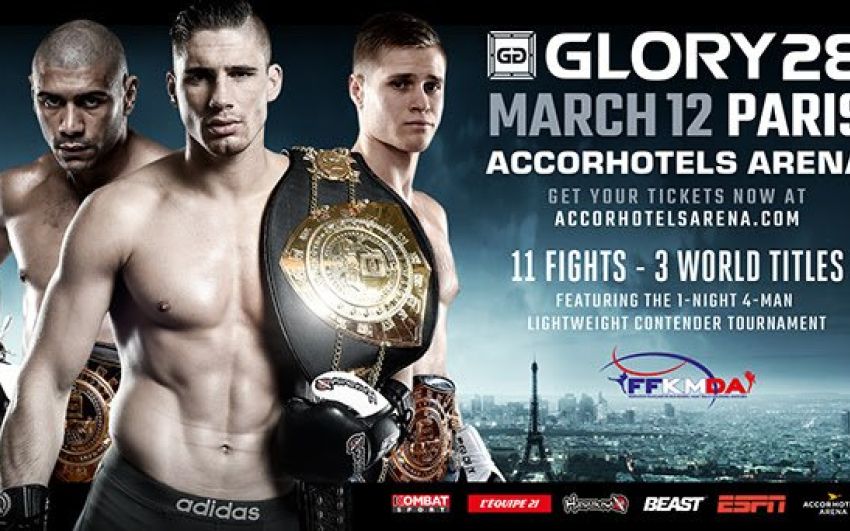 Прямая трансляция турнира GLORY 28 PARIS 