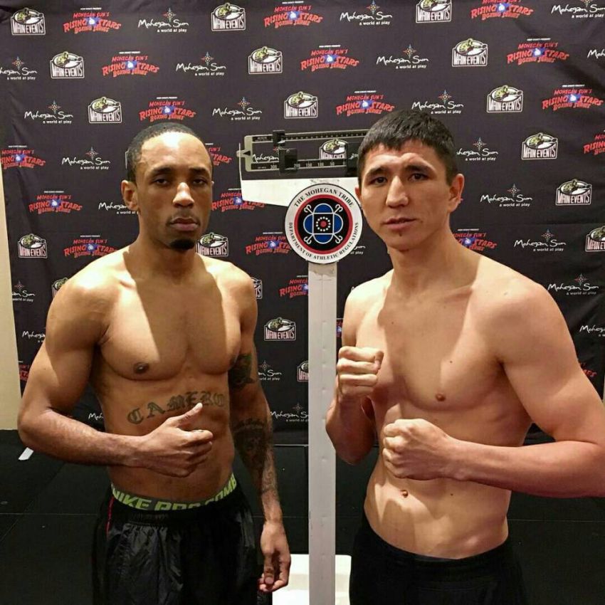 Казахстанские боксеры Нурсултанов и Ашкеев прошли взвешивание перед вечером бокса в США