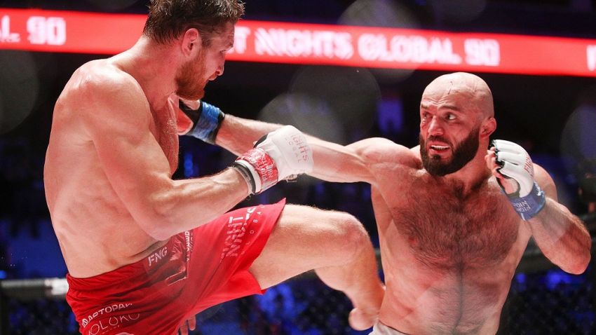 Исмаилов и Минеев устроили потасовку на турнире AMC Fight Nights Global, спровоцировав массовую драку: видео