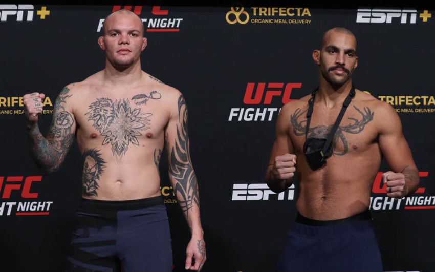 Результаты взвешивания турнира UFC on ESPN 18: Энтони Смит - Девин Кларк