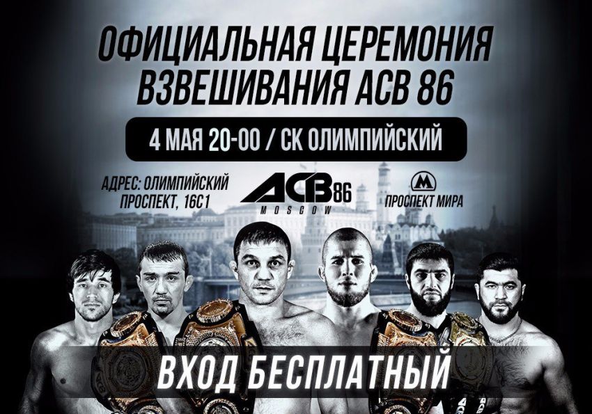 Результаты взвешивания ACB 86