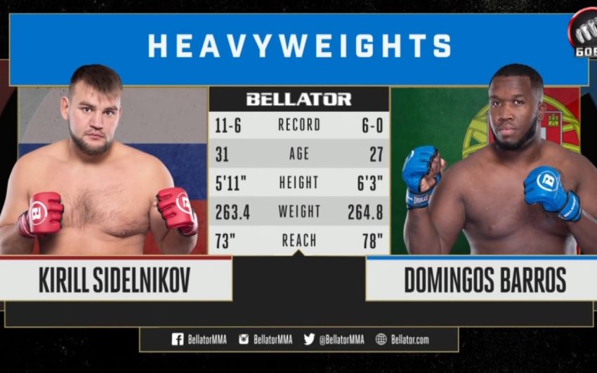 Видео боя Домингос Баррос - Кирилл Сидельников Bellator 230