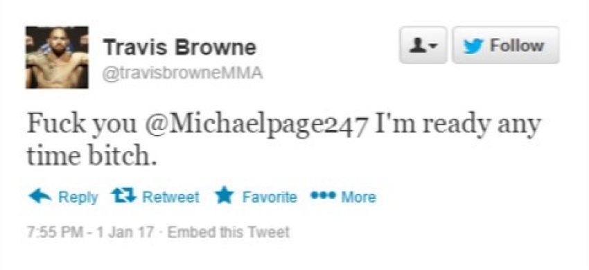 Трэвис Браун ответил Майклу Пейджу на троллинг Ронды Роузи