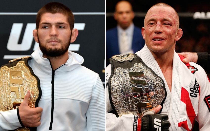 Джордж Сент-Пьер хочет подраться с Хабибом Нурмагомедовым на UFC Fight Pass Invitational