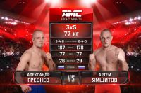 Видео боя Александр Гребнев – Артем Ямщитов AMC Fight Nights 106