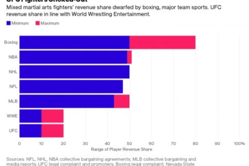  В UFC бойцам платят в пять раз меньше, чем в боксе