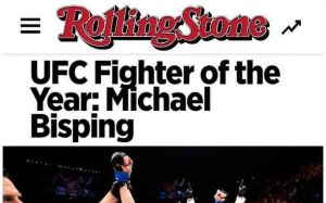  Майкл Биспинг стал бойцом года по версии журнала Rolling Stone