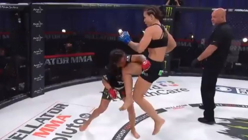 Видео боя Илима-Лей Макфарлэйн - Джулиана Веласкес Bellator 254