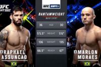 Видео боя Рафаэль Ассунсао - Марлон Мораес UFC Fight Night 144
