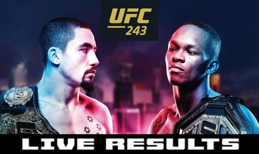 Результаты турнира UFC 243: Роберт Уиттакер - Исраэль Адесанья