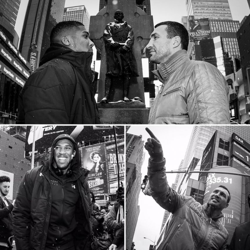 Фотографии: Энтони Джошуа и Владимир Кличко на Times Square, New York