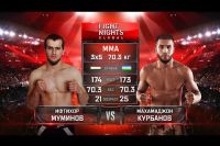 Видео боя Ифтихор Муминов - Махамаджон Курбанов Fight Nights Global 69