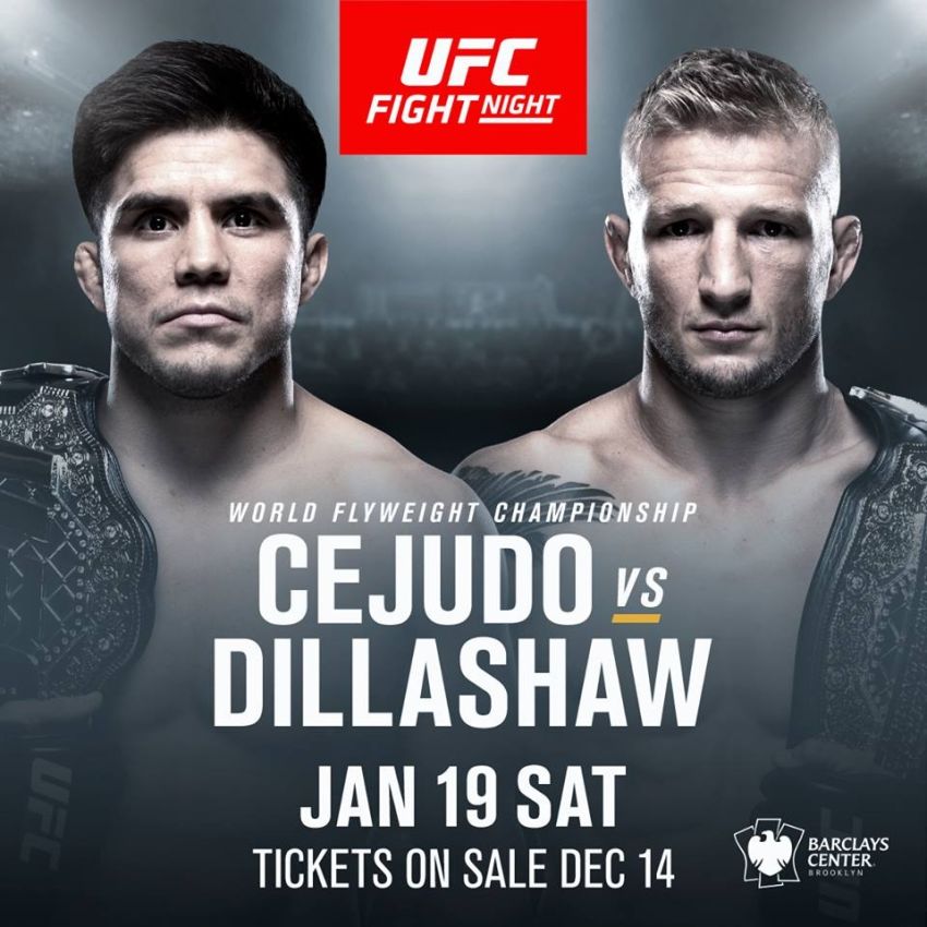 Файткард турнира UFC on ESPN+ 1: Генри Сехудо - Ти Джей Диллашоу