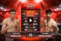 Видео боя Шамиль Рамазанов - Супьян Бабугов Fight Nights Global 91