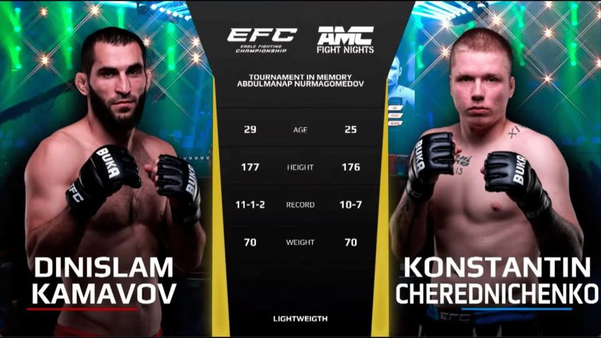 Видео боя Денислам Камавов – Константин Чередниченко EFC 41