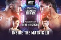 Прямая трансляция ONE Championship: Inside the Matrix 3: Джон Линекер – Кевин Белингон