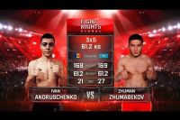 Видео боя Жуман Жумабеков - Иван Андрущенко FIGHT NIGHTS GLOBAL 80