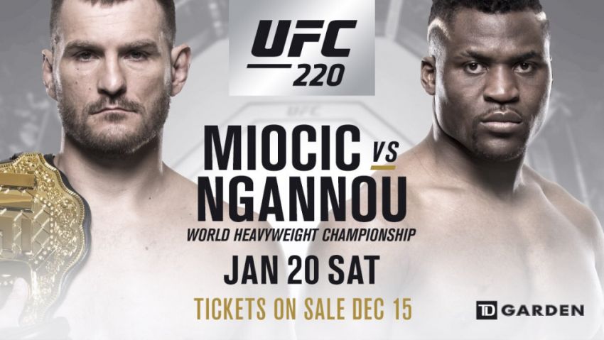 Результаты турнира UFC 220