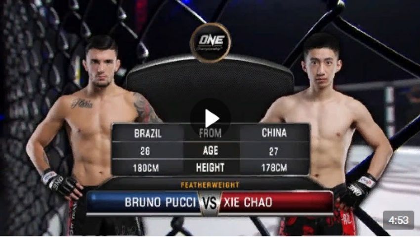 Видео боя Бруно Пуччи - Чао Кси One Championship: Warrior's Dream